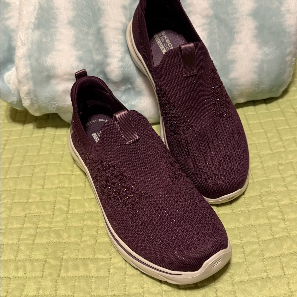 Skechers Women's Deep Purple Slip-On Sneakers